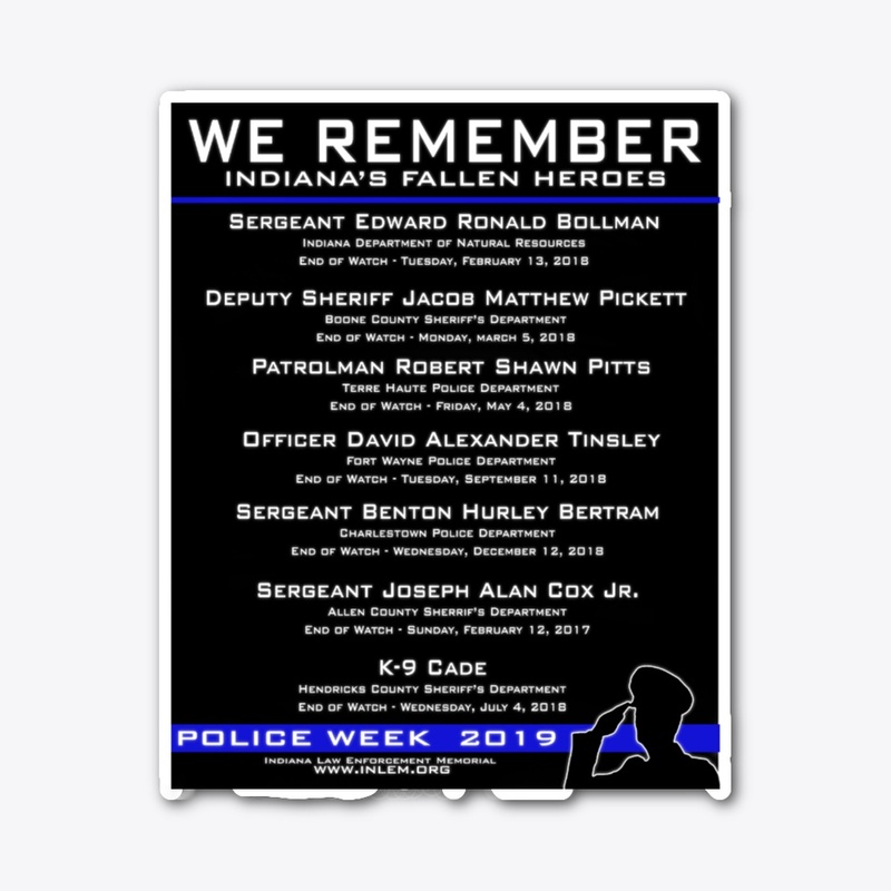 Indiana 2019 Police Week Products