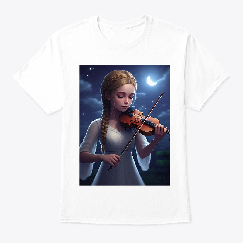 T-shirt (beautiful girl playing piano)