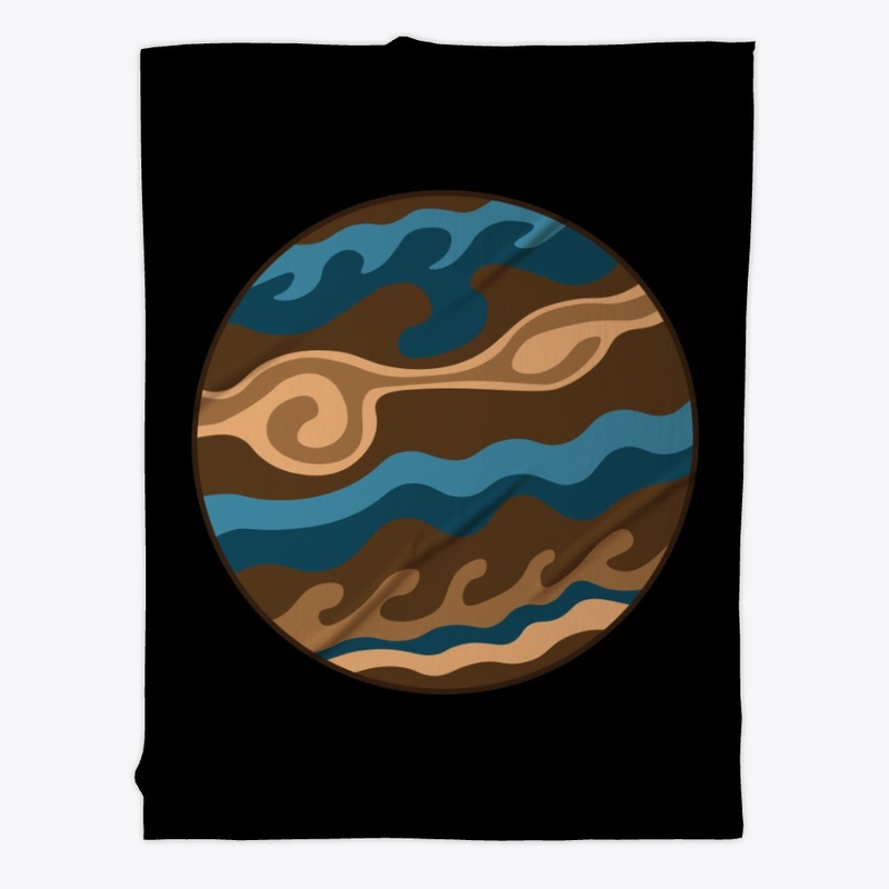 Swirling Planet (Blue/Brown)
