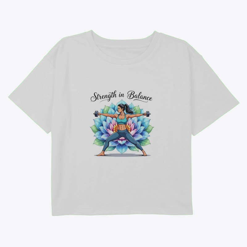 Warrior Yoga Pose with Dumbbells T-Shirt