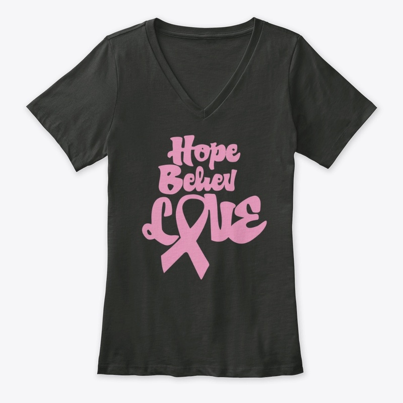 Breast cancer T-Shirt | Hope Believ Love