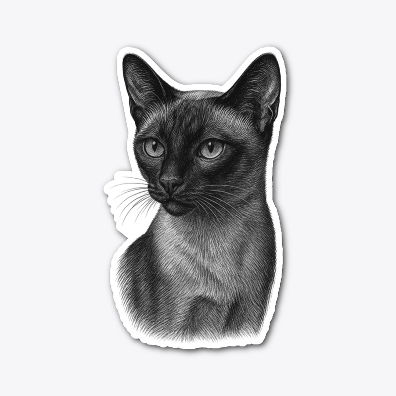 Chic Siamese Cat for Cat-Loving Girls