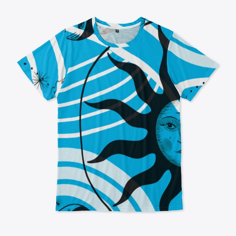 Bright Blue Sun Pattern