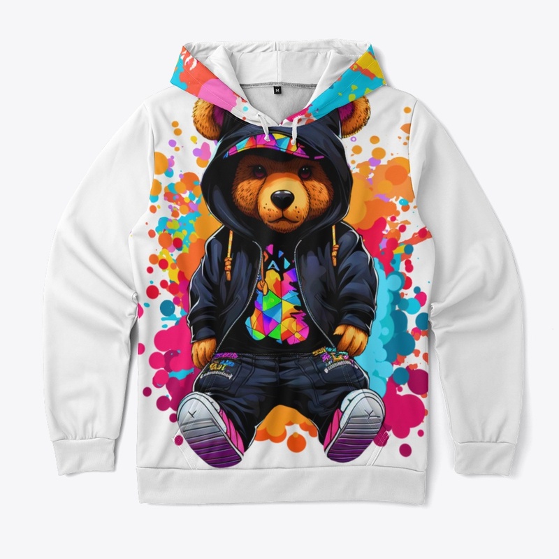 Color Splash Bear Hoodie