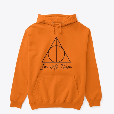 I'm With Them   It's A Secret, Shuuut! Safety Orange Camiseta Front