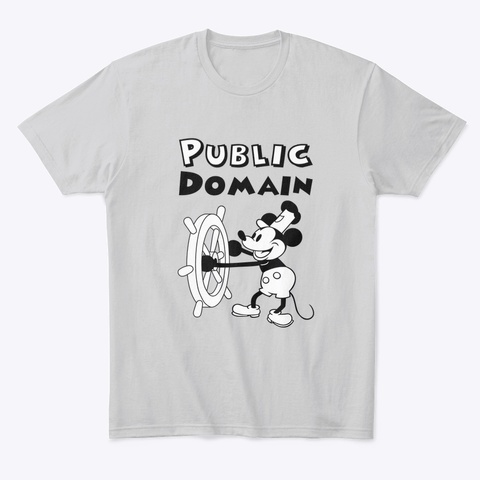Public Domain Light Heather Grey  Camiseta Front