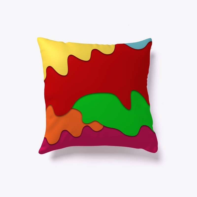 Indoor Pillow spilled paint
