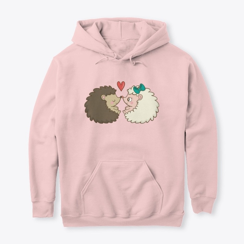 Little Hedgehogs In Love Art Design