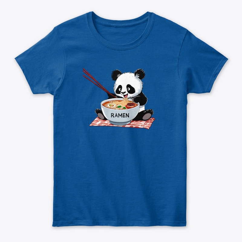 Panda Eating Ramen Cute Kawaii Design