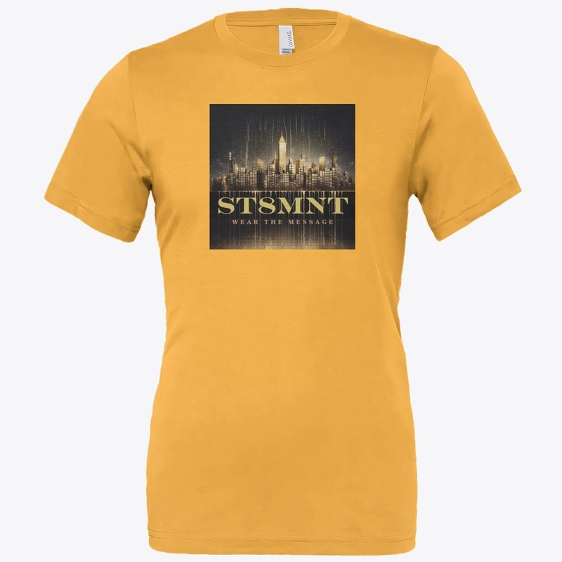 gold-drenched urban skyline