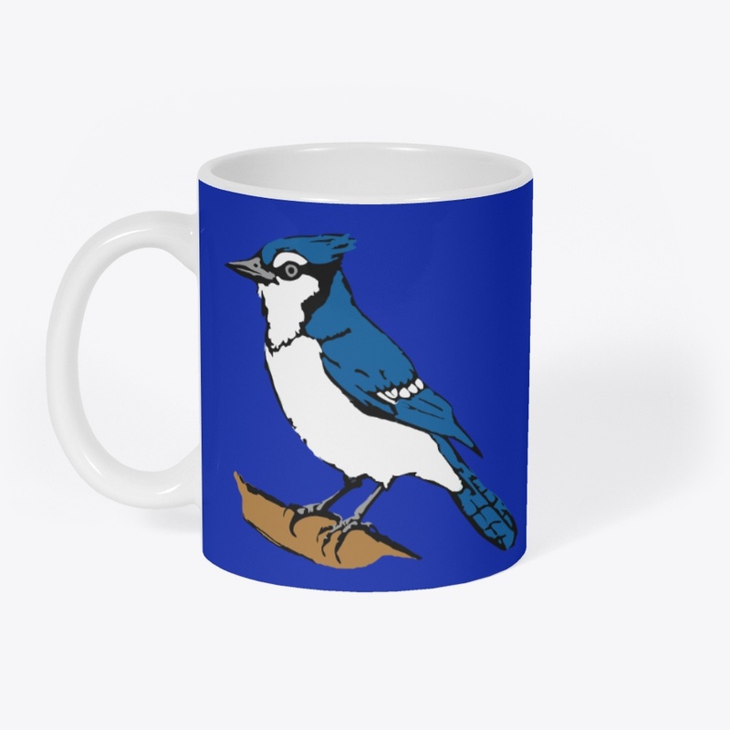 Blue Jay bird on a branch 