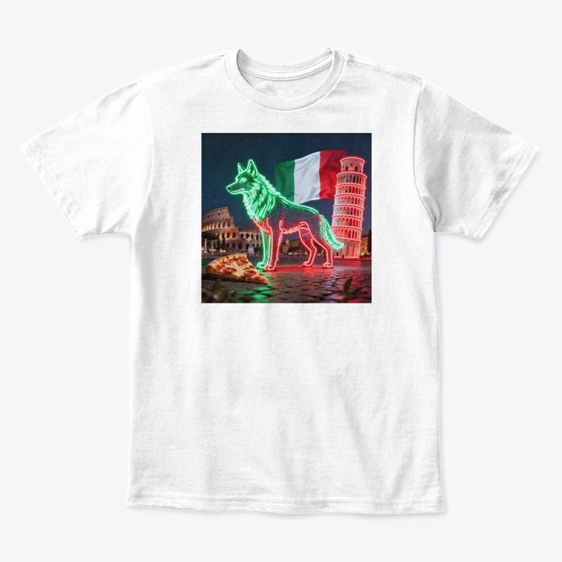 Neon Italy Wolf & Colosseum