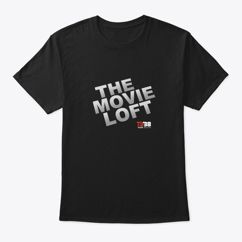 The Movie Loft   Tv38 Boston Black T-Shirt Front