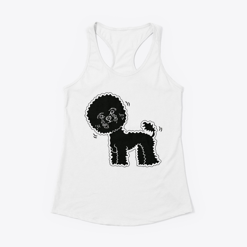 silhouette of a cute poodle 