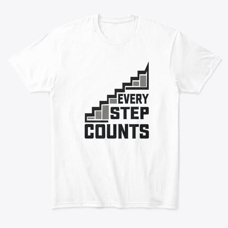 Every Step Counts Typography T-shirt