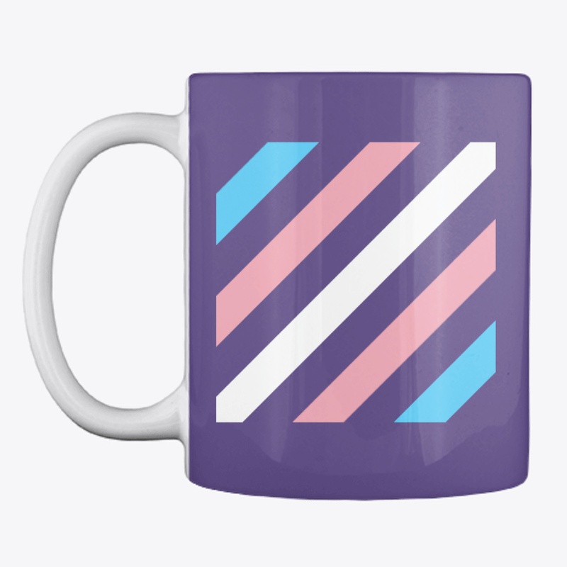 Trans Flag (Diagonal Stripes)