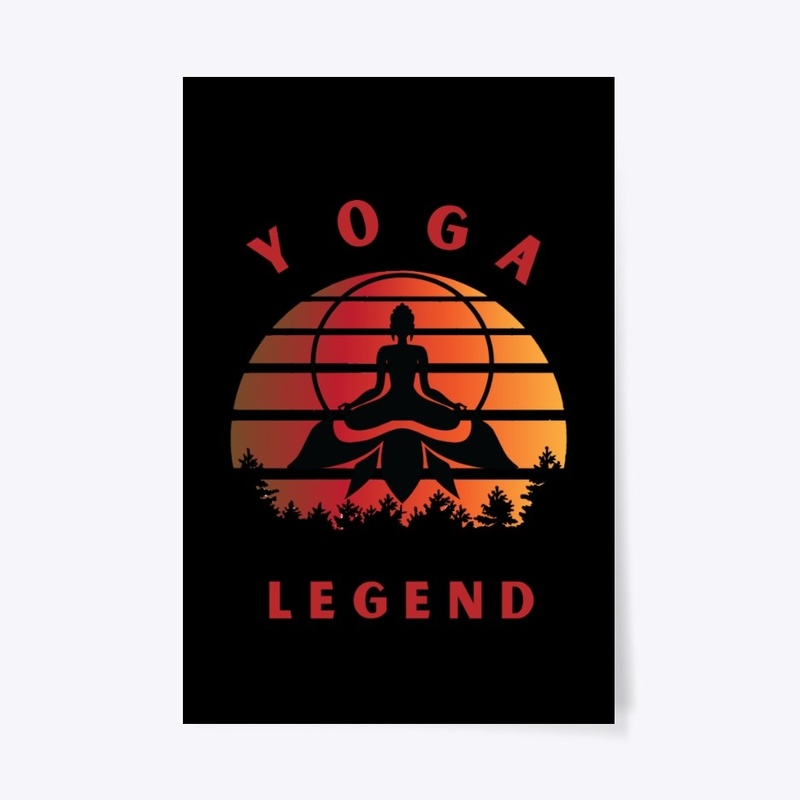 Yoga Legend Retro Vintage Design