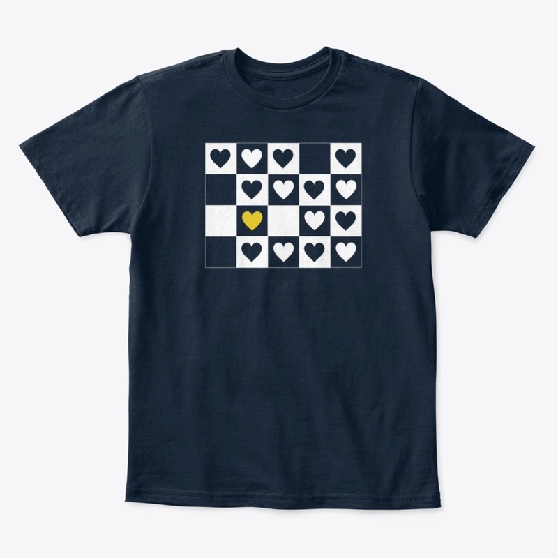 Heart Checker Plate logo T-shirts