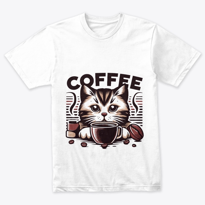coffee cat love t shirt design