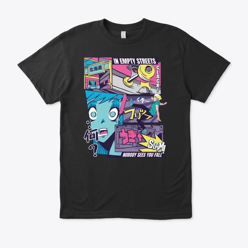 Anime Vaporwave Skater Fall Comic