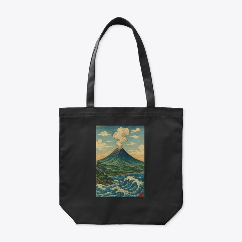 Hawaiian Mountain - Hokusai Style