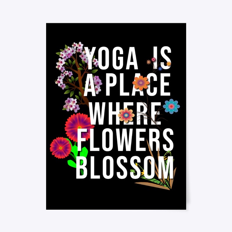 Yoga and flower blossom