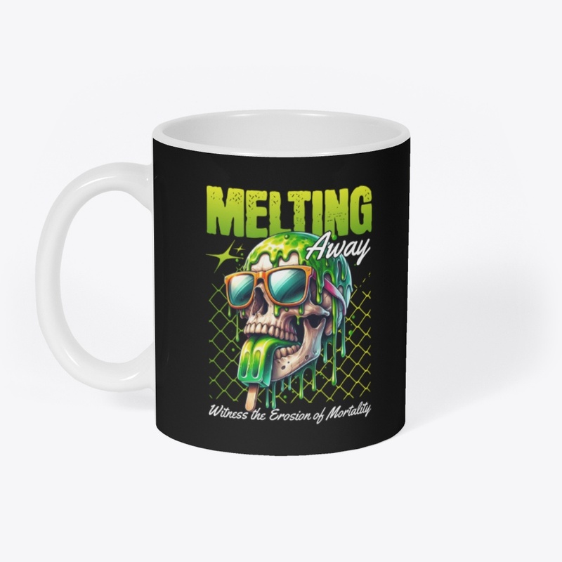 Trippy Skull Melting Away Streetwear Art