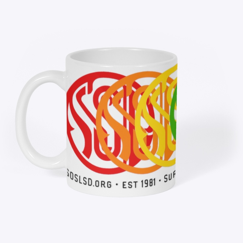 Overlap abstract rainbow logo classic