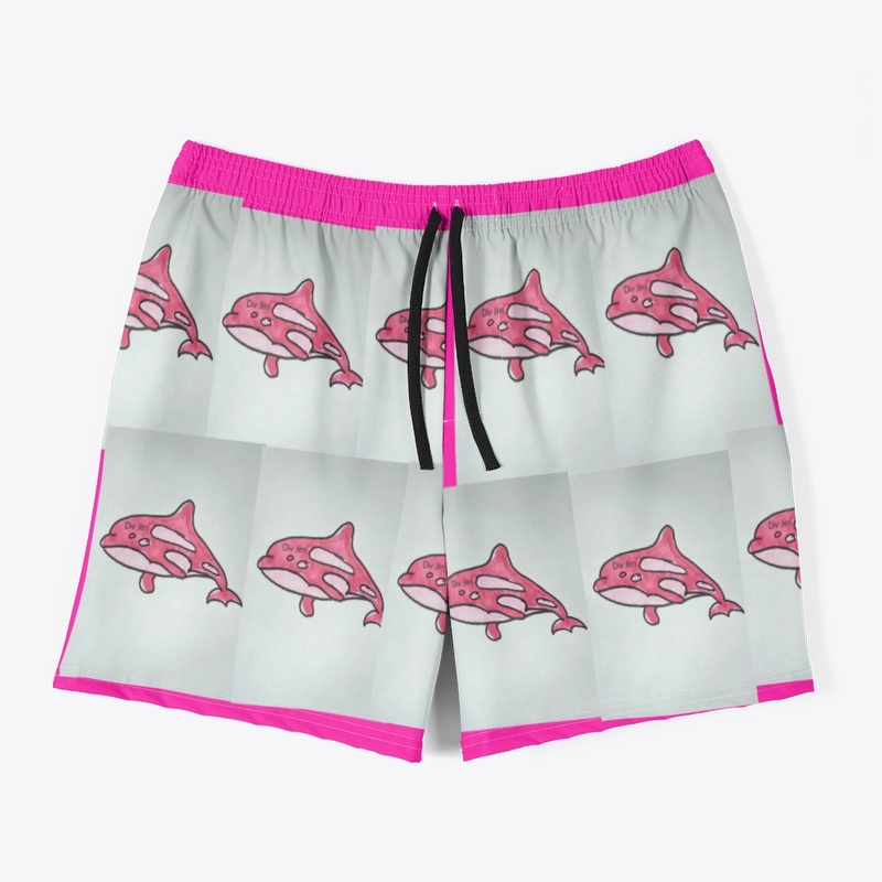 Div Jen All-Over Print Men's Swim Trunks