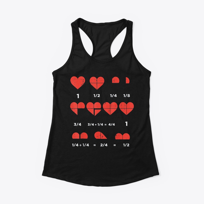 Valentines Day Fractions Heart Math