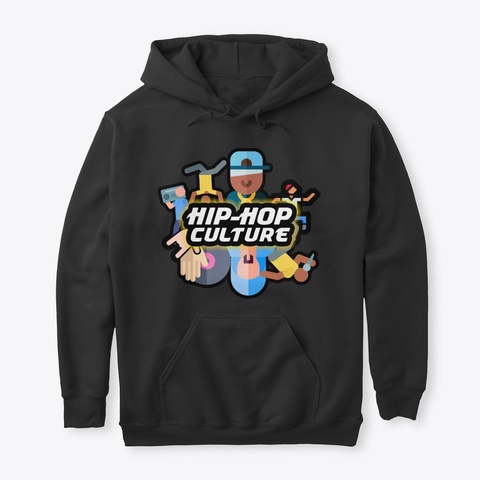 Hip Hop Culture Hoodie For Hip Hop Love Black T-Shirt Front