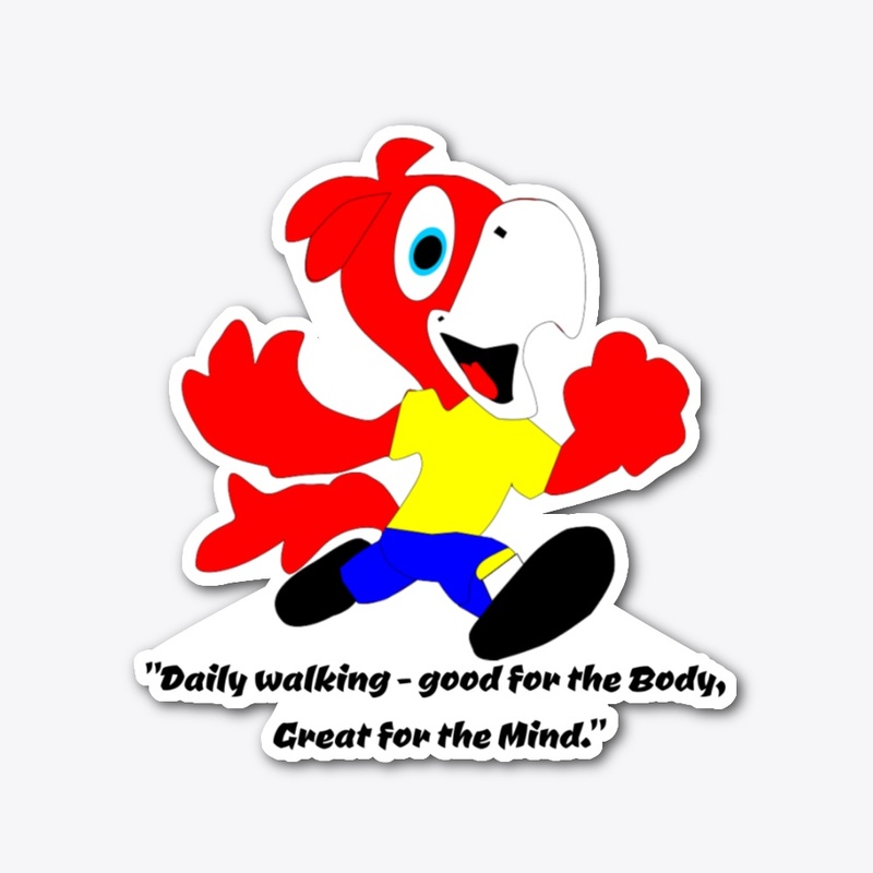 "Happy Parrot Mascot in Motion"