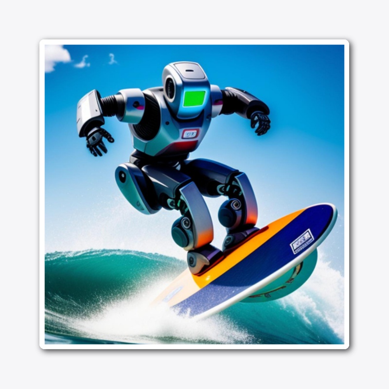 A robot surfing