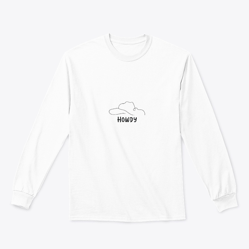 Howdy line art t shirt design