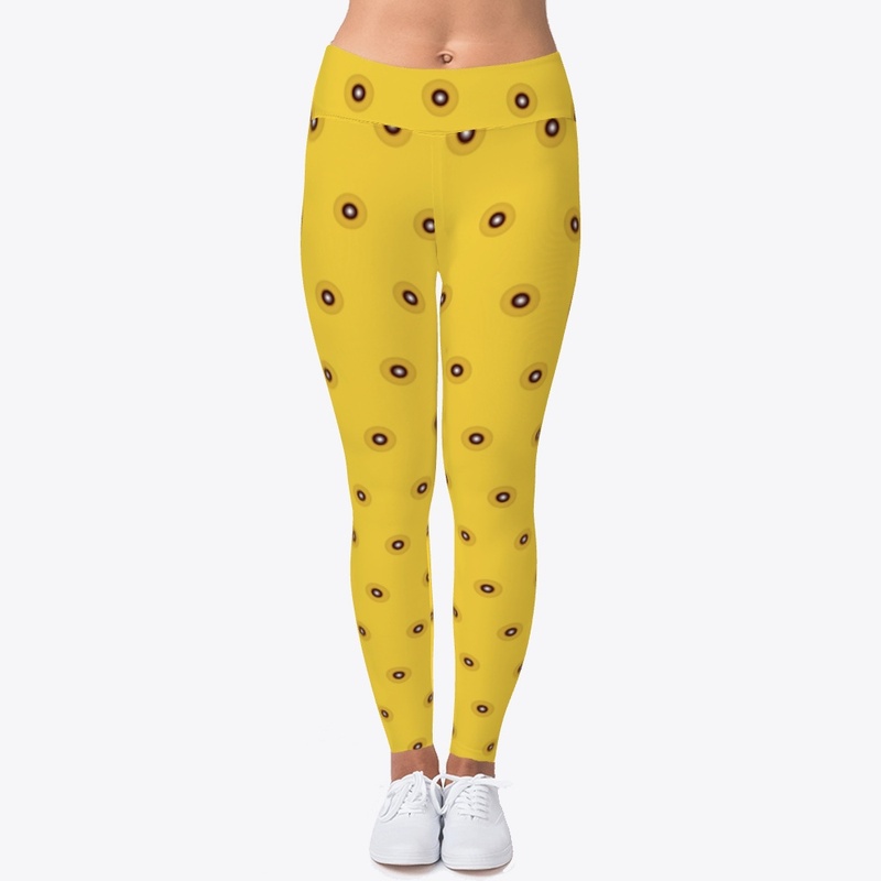 Yellow polka dot leggings