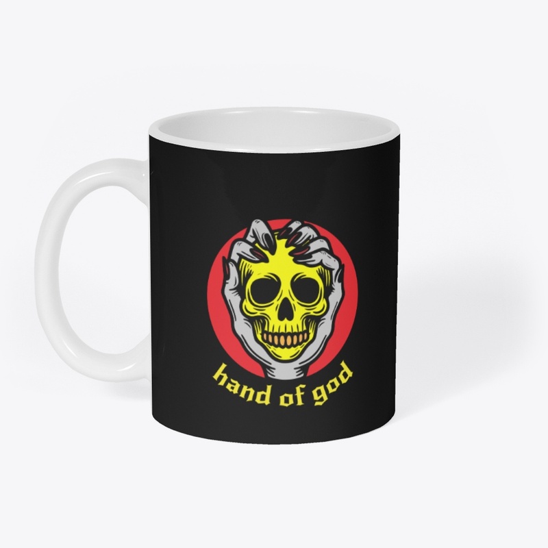 skull enveloped by hands