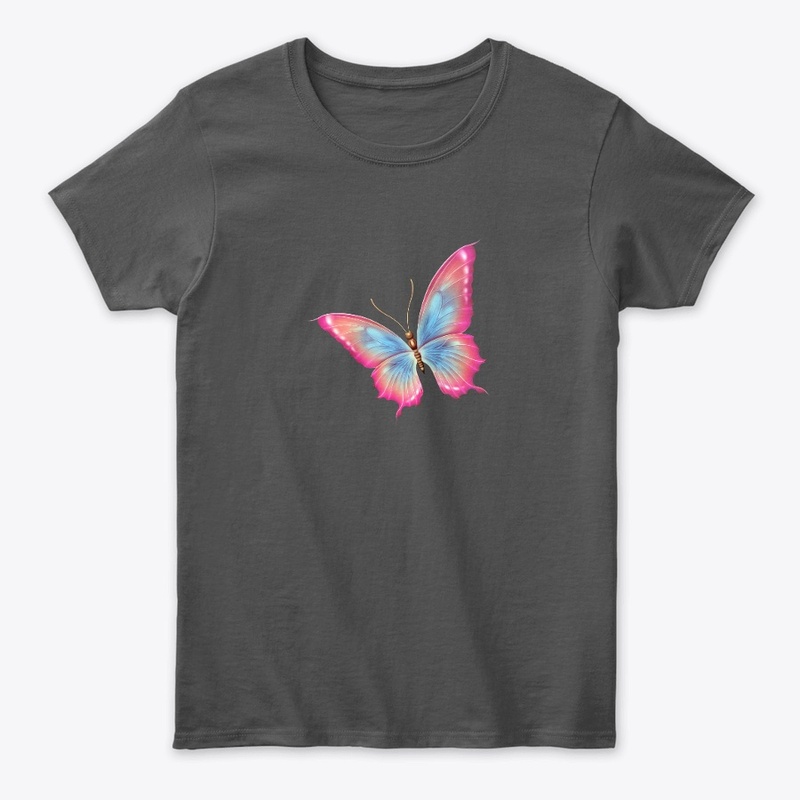 pink and blue butterfly 