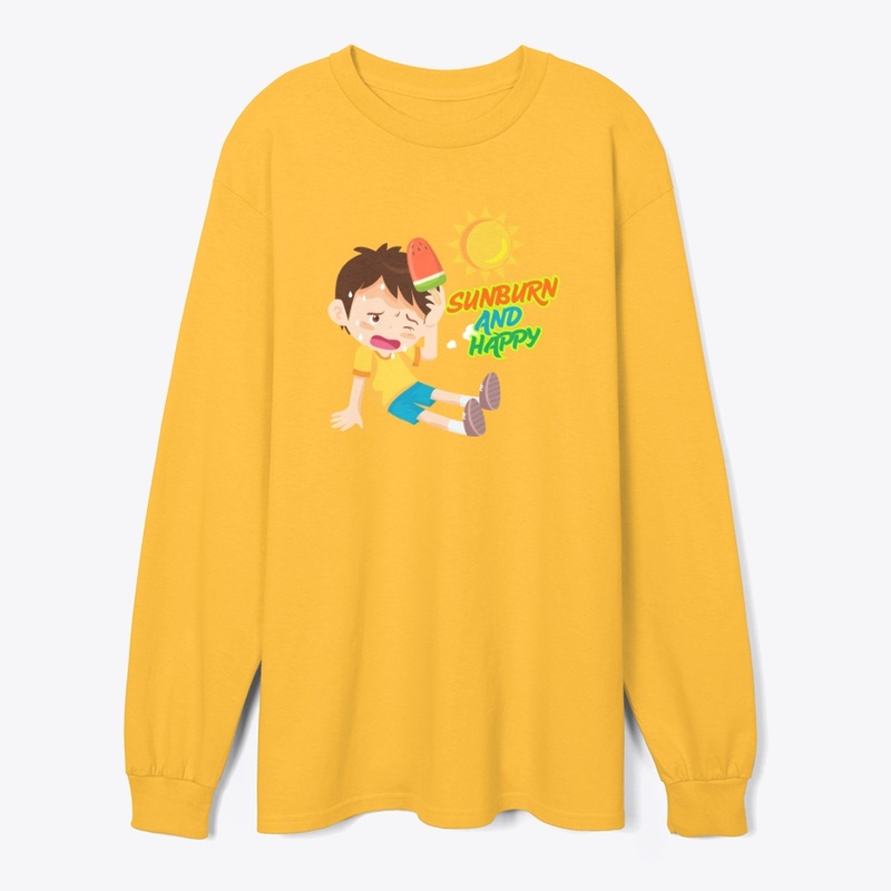 sunburn and happy summer vibes tee shirt