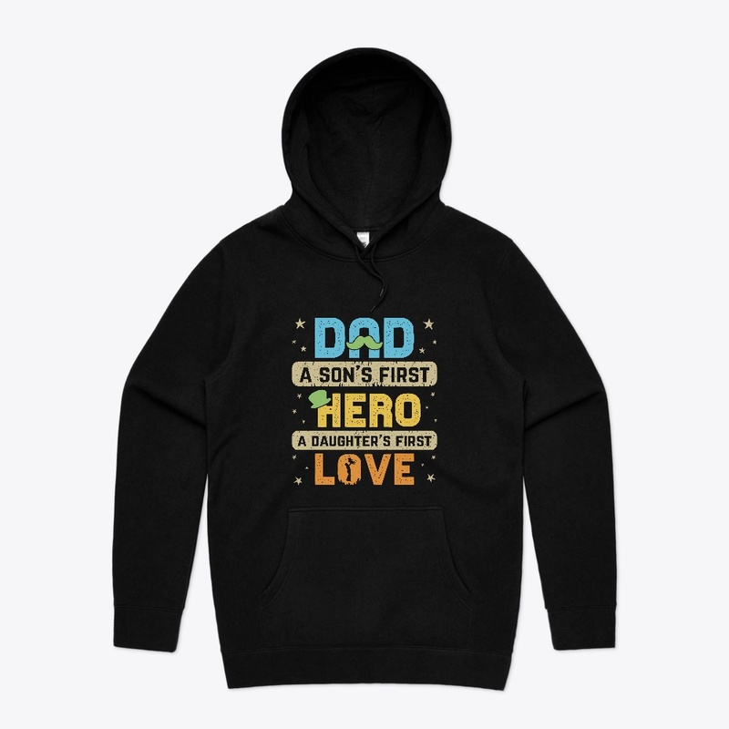 Dad - A Son's First Hero Retro T-shirt