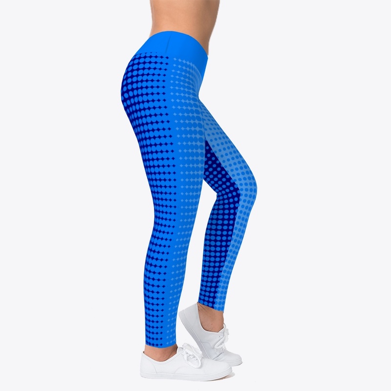 Blue Dotted Leggings