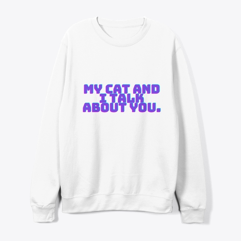 Cat Gossip Funny T-Shirt Design