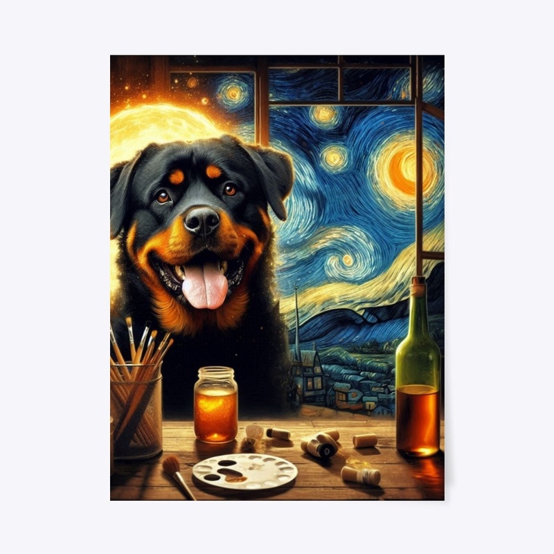 Rottweiler's Starry Night
