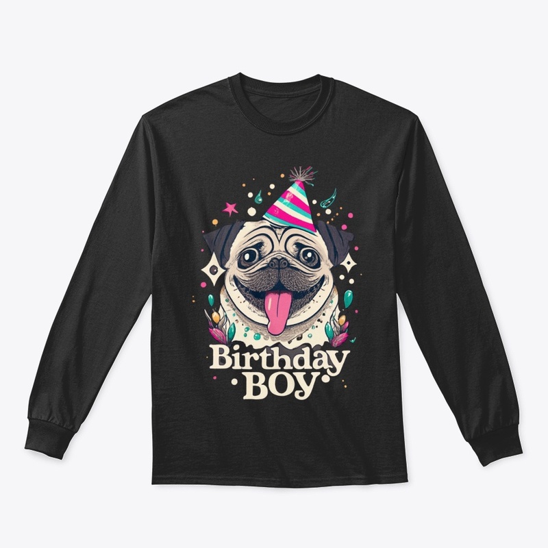 Pug Party Time - Birthday Boy Pug Design