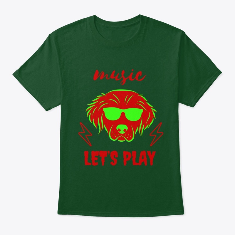 Music and Dog t-shirt