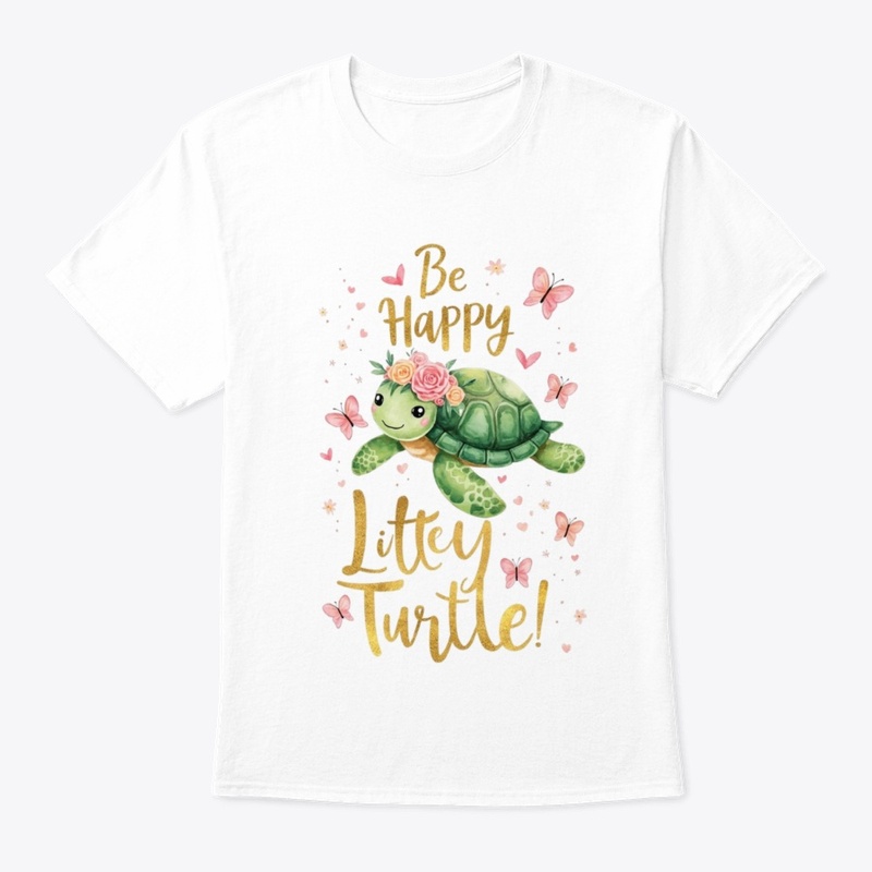 A cute watercolor-style sea turtle
