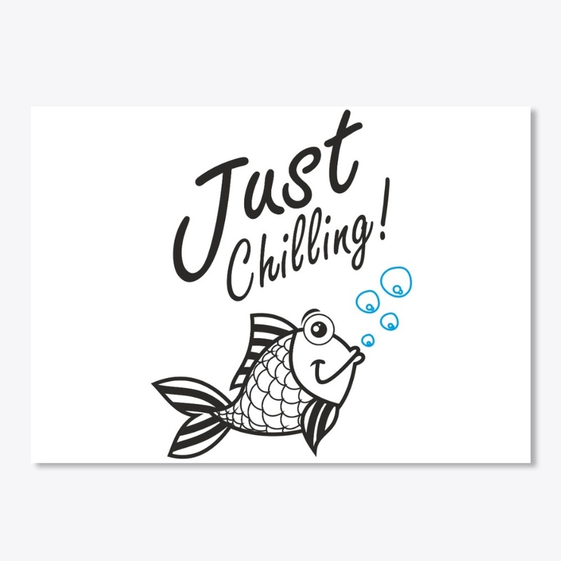 Just chilling cute fish design