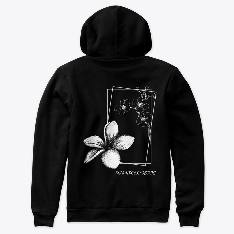 Black&White Floral Hoodie