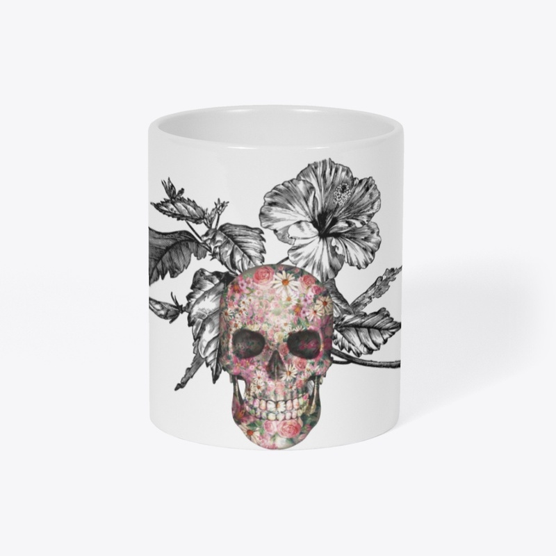 floral skull