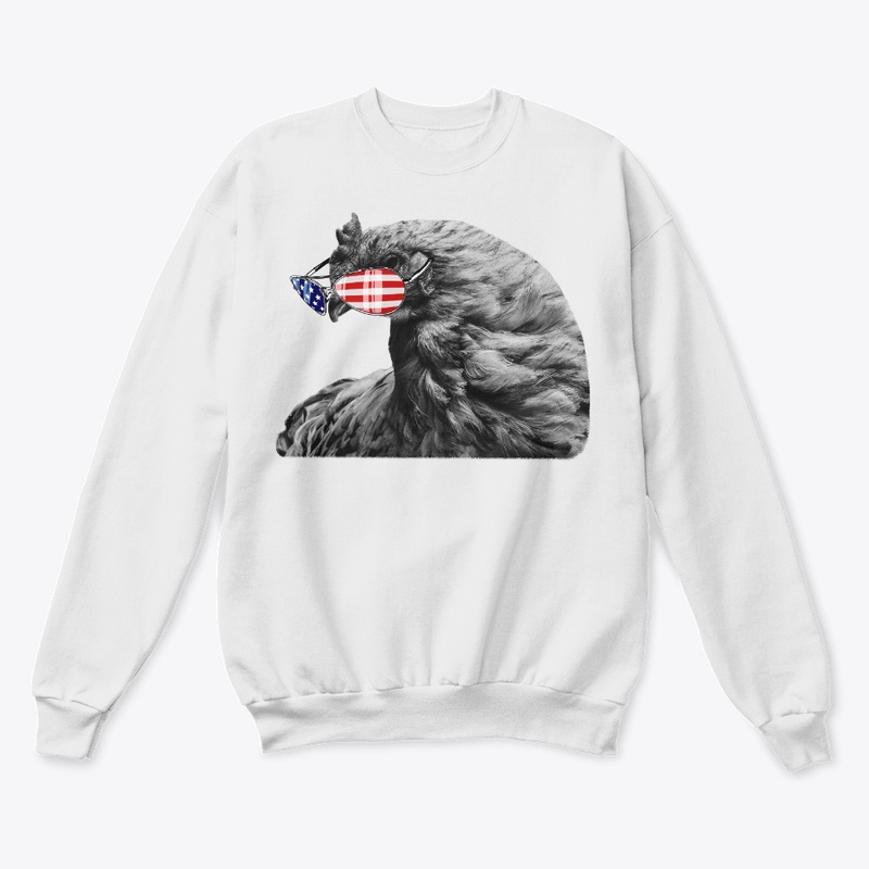 Vintage American Flag Patriot Chicken