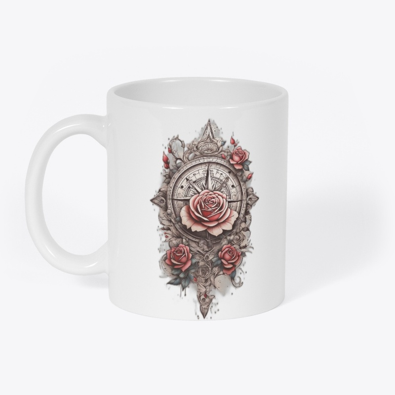 Our Tattoo-Style Rose Compass 